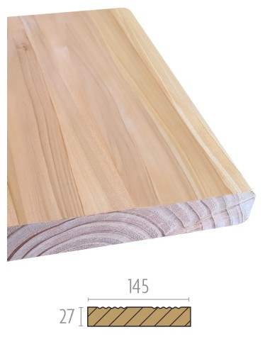 Terrasplanken Douglas - om te schroeven - glad en fijn geribeld