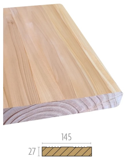 Terrasplanken Douglas - om te schroeven - glad en fijn geribeld