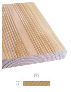 Planches de terrasse en Douglas - à visser - lisse et fine strie