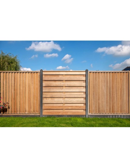 Tuinpaneel van exotisch hout