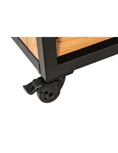 Meuble de cuisine extérieure en acier et douglas