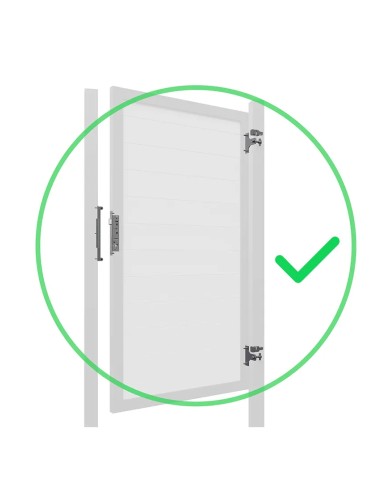 Houtcomposiet poort Platinum