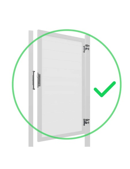 Houtcomposiet poort Platinum