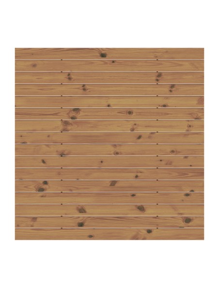 Thermisch verwarmde houten schutting - schuine latten