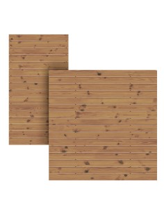 Thermisch verwarmde houten schutting - schuine latten