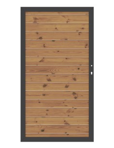 Deur van thermisch verwarmd hout - schuine lat