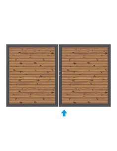 Hekpoort van thermisch behandeld hout - Neo 2