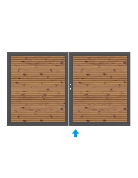 Portail en bois thermo chauffé - Neo
