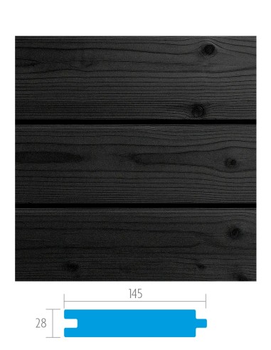 Bardages rainures languettes noir