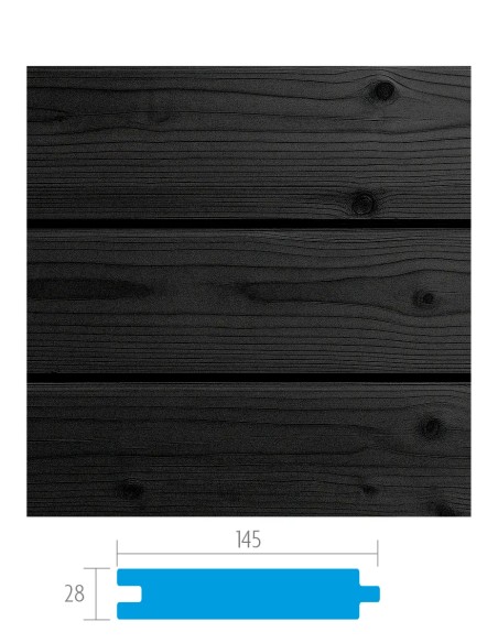 Bardages rainures languettes noir