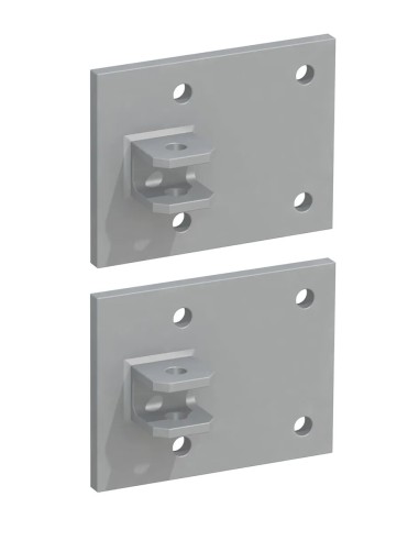 Platine pour fixation de porte contre un mur