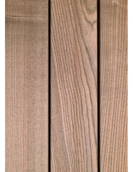 Planches de terrasse en Frêne thermo chauffé - à visser - lisses
