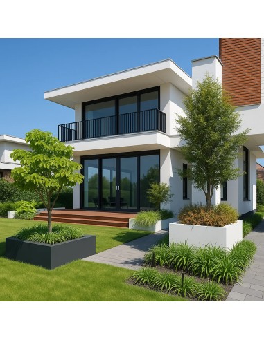 Vierkant bloembak - Glasvezel