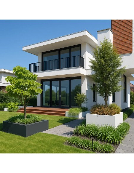 Vierkant bloembak - Glasvezel