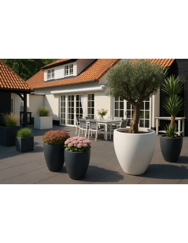 Bac à fleurs oeuf - Fibre de verre