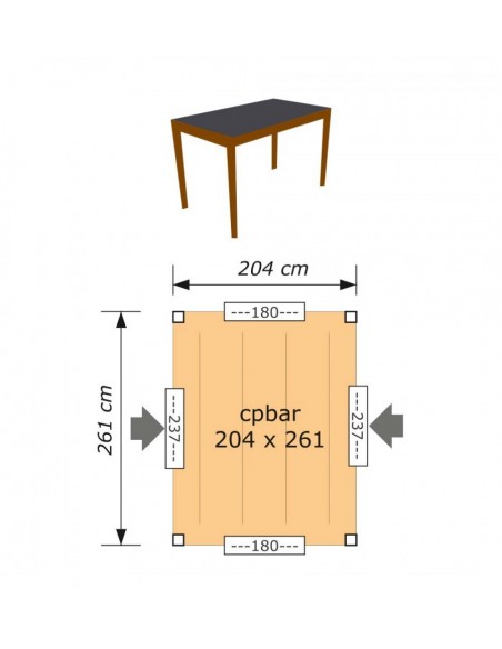 Rechthoekige carport