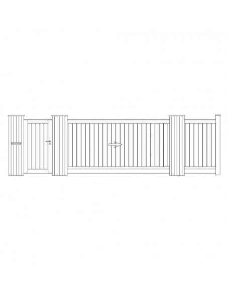 Moderne deur en poort