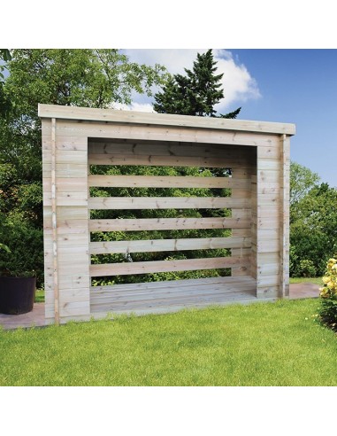 Abri bûches en bois