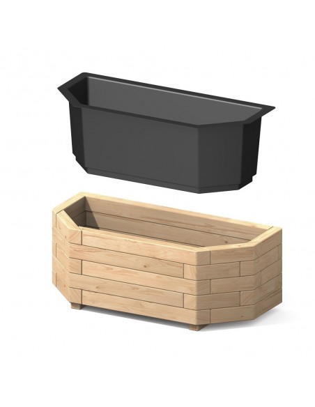 Bac de protection pour bac à fleurs mural