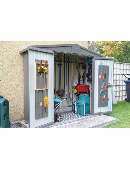 Abri de jardin Biohort métallique gris quartz