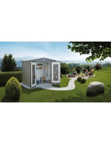 Abri de jardin Biohort métallique gris quartz