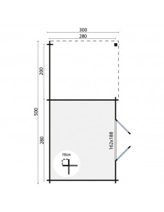 Abri de jardin en bois à toit plat 2