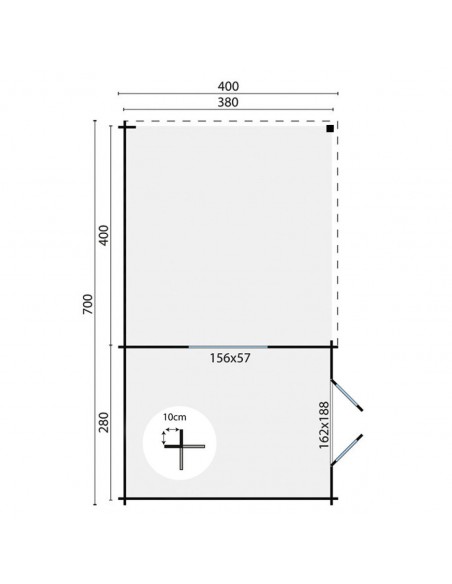 Abri de jardin en bois Zaventem
