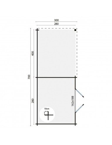Tuinhuisjes met plat dak