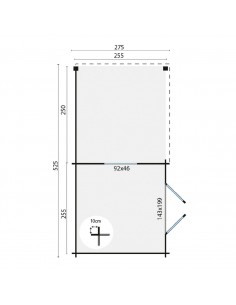 Cabane de jardin à toit plat 2