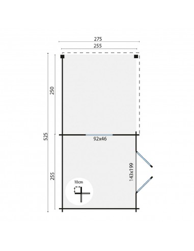 Cabane de jardin à toit plat