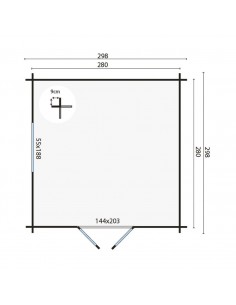 Petit chalet en bois à toit plat 2