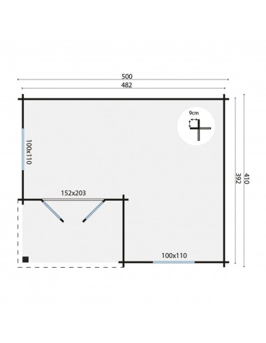 Tuinhuisjes met overtseek