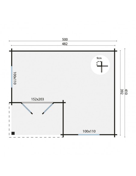 Tuinhuisjes met overtseek