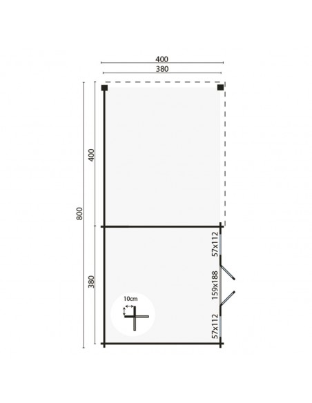 Tuinhuisjes met overkapping