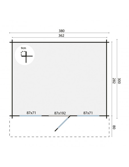 Abri de jardin en bois Vilvorde