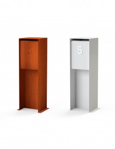 Boîte aux lettres en acier Corten ou aluminium