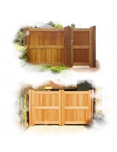 Tuinpoort hout parking 2