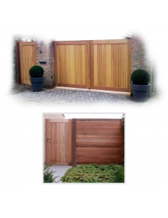 Portail en padouk ou iroko