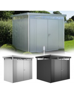 Abri de jardin métallique avec double porte