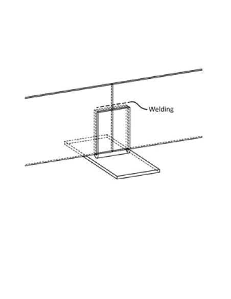 Pied en acier corten