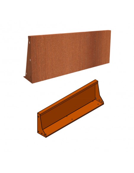Bordure de soutien en acier corten