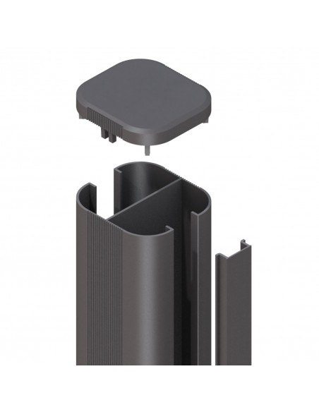 Poteau en aluminium à bétonner