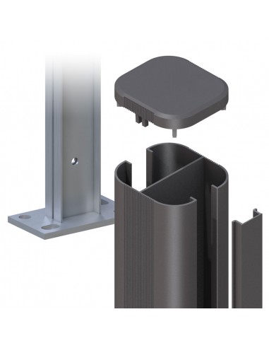 Poteau en aluminium à visser