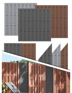 Clôture de jardin en bois composite