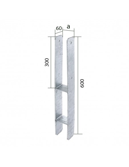 Ancre de poteau en H