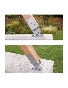 Pied de poteau inclinable 2