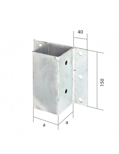 Paalhouders L-U stenen muren