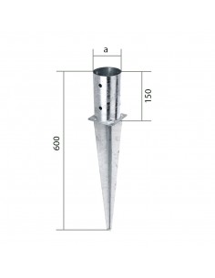 Pointe en fer pour poteaux ronds