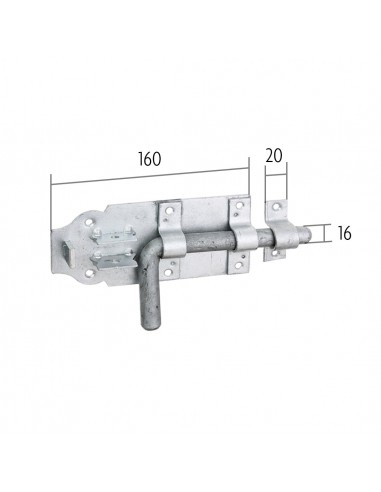 Grand verrou de box bouton