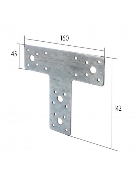 Verbindingsplaat 160x42 mm